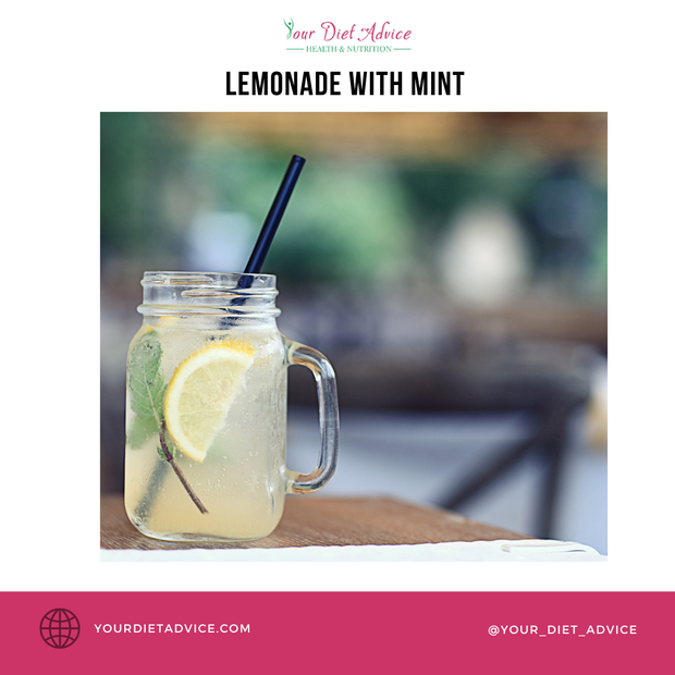 Lemonade with mint.